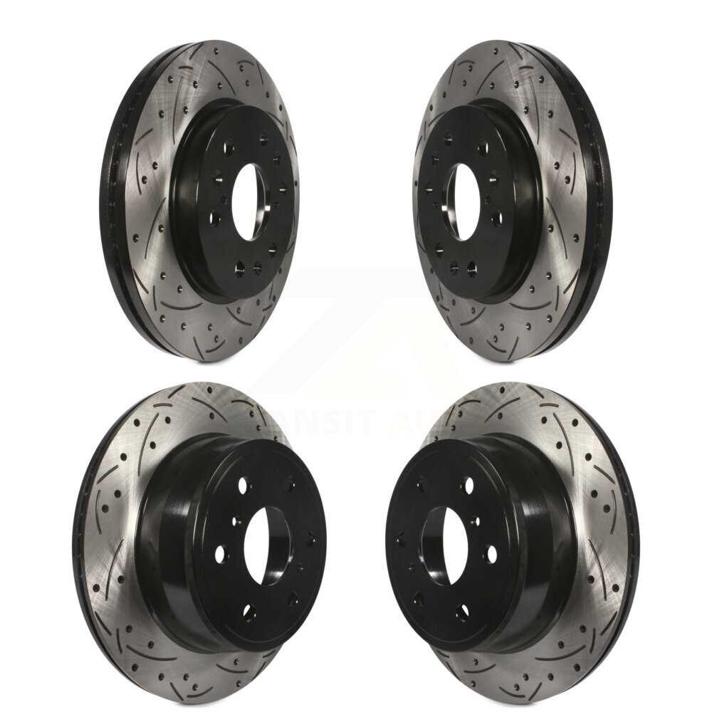Front Rear Drill Slot Brake Rotors Kit For Chevrolet GMC Sierra 1500 Silverado Tahoe Yukon KD-100206