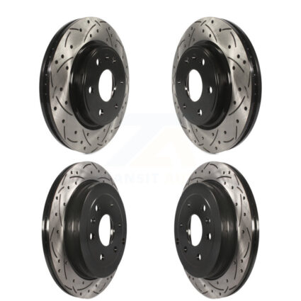 Front Rear Drill Slot Disc Brake Rotor Kit For GMC Acadia Buick Enclave Chevrolet Traverse KD-100207