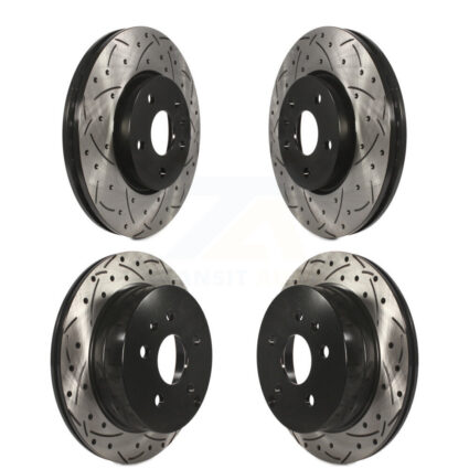 Front Rear Drilled Slot Disc Brake Rotors Kit For 2010-2017 Chevrolet Equinox GMC Terrain KD-100209