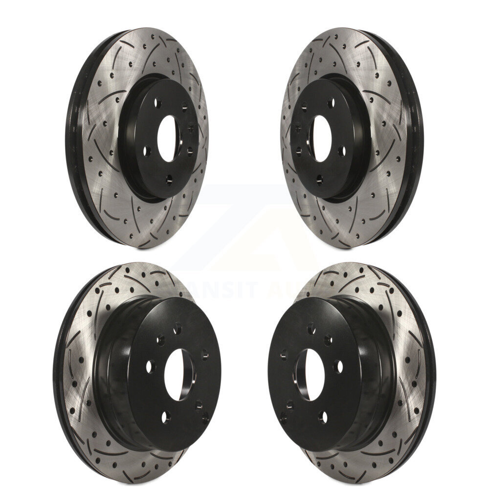 Front Rear Drilled Slot Disc Brake Rotors Kit For 2010-2017 Chevrolet Equinox GMC Terrain KD-100209