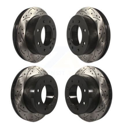 Front Rear Drill Slot Disc Brake Rotor Kit For GMC Chevrolet Sierra 2500 HD Silverado 3500 KD-100214