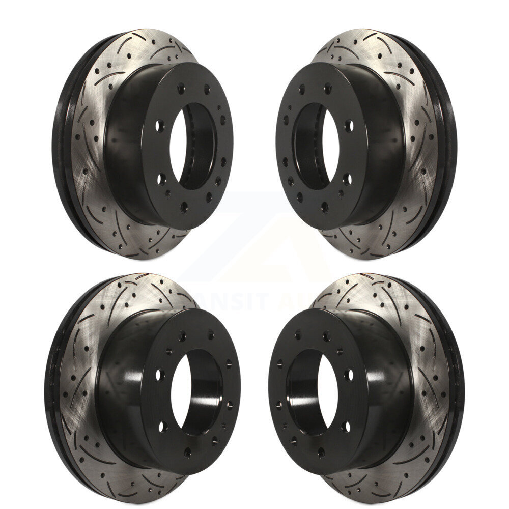 Front Rear Drill Slot Disc Brake Rotor Kit For GMC Chevrolet Sierra 2500 HD Silverado 3500 KD-100214