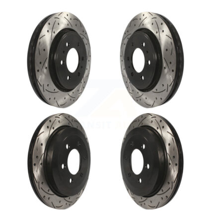 Front Rear Drill Slot Disc Brake Rotor Kit For 2007-2017 Ford Expedition Lincoln Navigator KD-100221