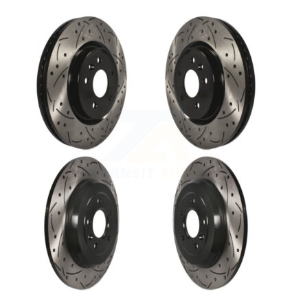 Front Rear Drilled Slot Disc Brake Rotor Kit For Ford Explorer Flex Taurus Lincoln MKS MKT KD-100224