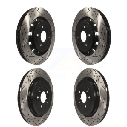 Front Rear Drill Slot Brake Rotor Kit For Ford Explorer Flex Taurus Police Interceptor MKS KD-100232