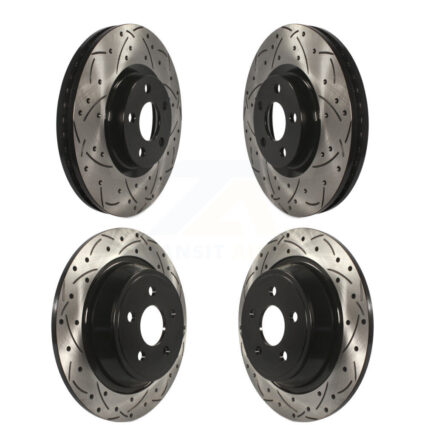Front Rear Drilled Slot Brake Rotor Kit For Ford Edge Lincoln Continental Police Responder KD-100239