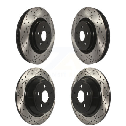 Front Rear Drilled Slot Disc Brake Rotor Kit For Ford Edge Fusion Lincoln Nautilus MKX MKZ KD-100241