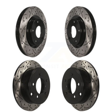 Front Rear Drill Slot Brake Rotors Kit For Jeep Patriot Compass Dodge Caliber Chrysler 200 KD-100248