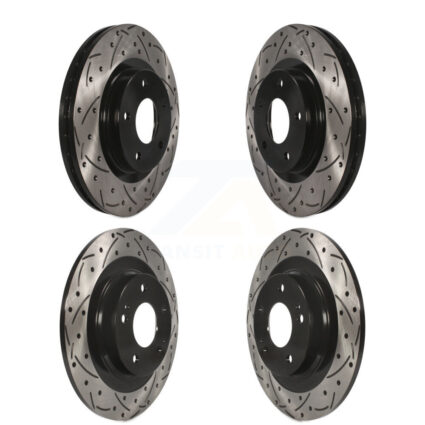 Front Rear Drilled Slot Brake Rotors Kit For Mitsubishi RVR Outlander Eclipse Cross Sport KD-100251