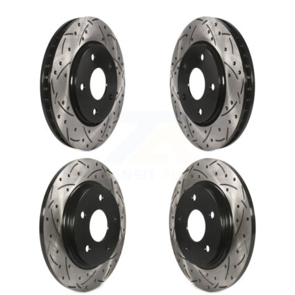 Front Rear Drill Slot Brake Rotors Kit For Dodge Grand Caravan Journey Chrysler Town & Ram KD-100253