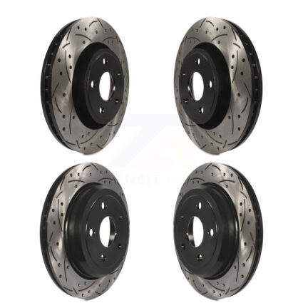 Front Rear Drilled Slot Brake Rotor Kit For Jeep Grand Cherokee WK With Vented Rotors KD-100256