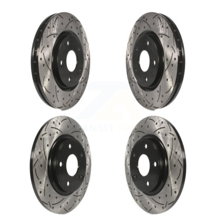 Front Rear Drill Slot Brake Rotors Kit For Dodge Grand Caravan Journey Chrysler Town & Ram KD-100257