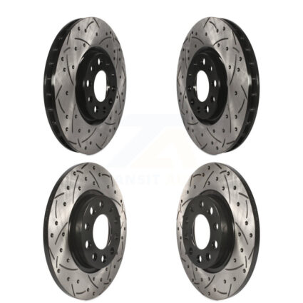Front Rear Drilled Slot Brake Rotors Kit For Chrysler 200 With 305mm Diameter Rotor KD-100259