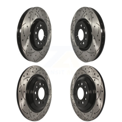 Front Rear Drilled Slot Brake Rotors Kit For Jeep Cherokee With Dual Piston Caliper KD-100262