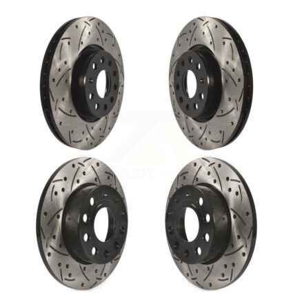 Front Rear Drilled Slot Brake Rotor Kit For Audi A3 Quattro With 260mm Diameter KD-100278
