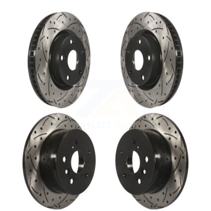 Front Rear Coat Drill Slot Disc Brake Rotor Kit For Toyota Camry Lexus ES350 Avalon ES300h KD-100289