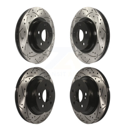 Front Rear Drilled Slot Brake Rotor Kit For Mercedes-Benz GLK350 GLK250 CLS550 CLS500 E550 KD-100293