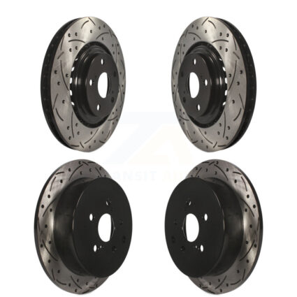Front Rear Drill Slot Disc Brake Rotor Kit For Toyota Sienna Highlander Lexus RX350 RX450h KD-100307