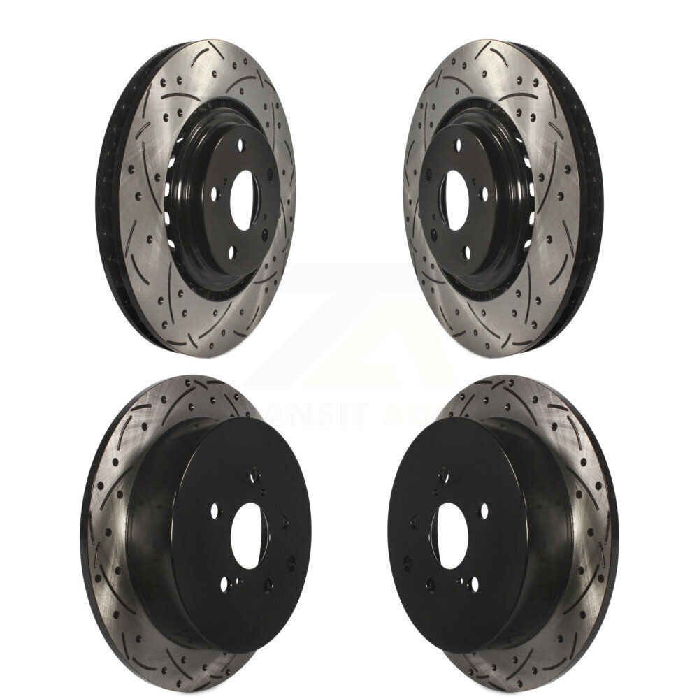 Front Rear Drill Slot Disc Brake Rotor Kit For Toyota Sienna Highlander Lexus RX350 RX450h KD-100307