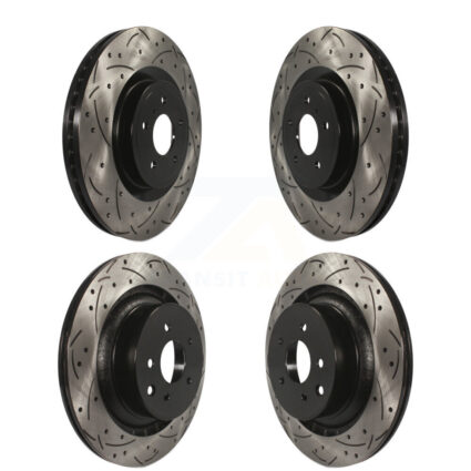 Front Rear Drilled Slot Brake Rotors Kit For 2009-2013 INFINITI G37 RWD With Brembo Brakes KD-100315