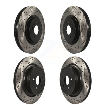 Front Rear Drill Slot Brake Rotor Kit For 2009-2013 INFINITI FX50 With Dual Piston Caliper KD-100316