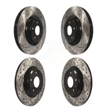 Front Rear Drill Slot Disc Brake Rotors Kit For Audi Q5 A6 With 345mm Diameter Rotor KD-100318