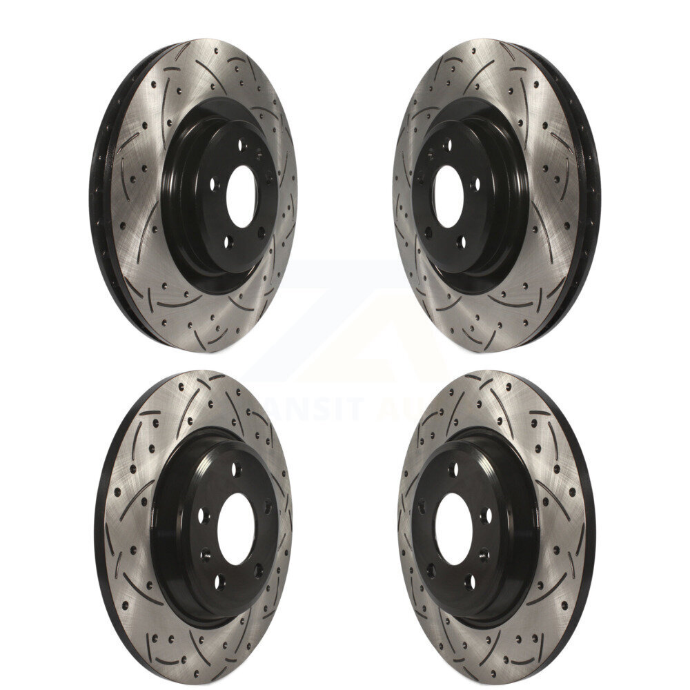 Front Rear Drill Slot Disc Brake Rotors Kit For Audi Q5 A6 With 345mm Diameter Rotor KD-100318
