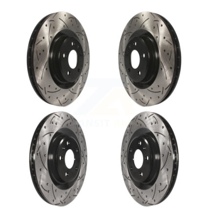 Front Rear Drilled Slot Disc Brake Rotor Kit For Audi Q5 Porsche Macan S4 S5 A6 Quattro A7 KD-100319