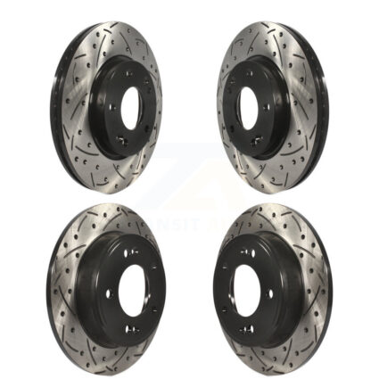 Front Rear Drilled Slot Brake Rotors Kit For Hyundai Elantra Kia Kona Forte Soul GT Venue KD-100330