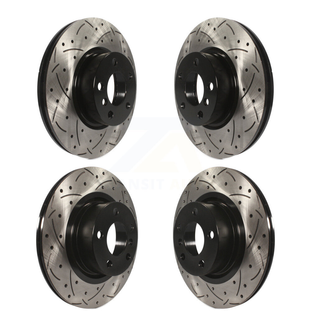 Front Rear Coated Drilled Slotted Disc Brake Rotors Kit For BMW X3 X4 KD-100331