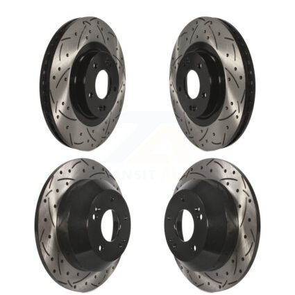 Front Rear Coat Drill Slot Disc Brake Rotors Kit For Hyundai Santa Fe Sport Kia Sorento XL KD-100337