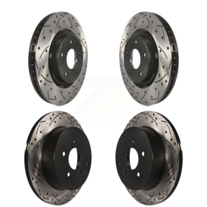 Front Rear Drill Slot Disc Brake Rotor Kit For Nissan Murano Pathfinder INFINITI QX60 JX35 KD-100346