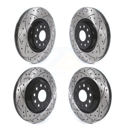 Front Rear Drill Slot Disc Brake Rotors Kit For Volkswagen Audi GTI Q3 Golf R Arteon S3 A3 KD-100381