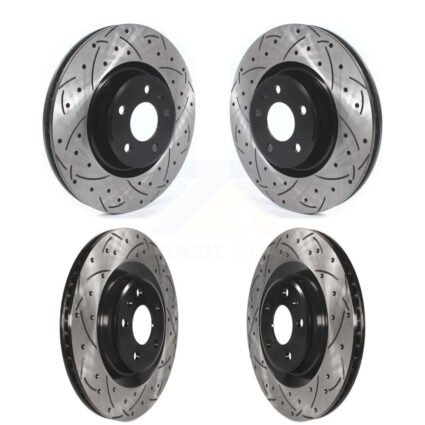 Front Rear Drill Slot Disc Brake Rotors Kit For Audi Q5 A5 Sportback A4 Quattro allroad A6 KD-100390