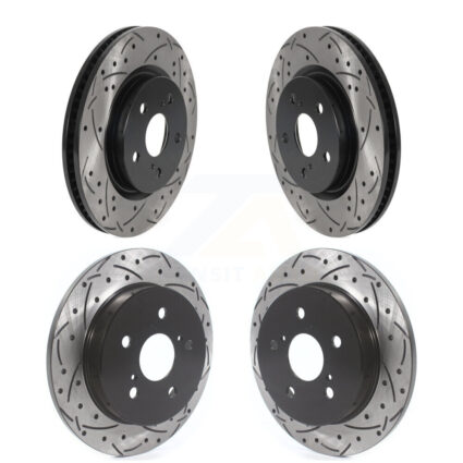Front Rear Drill Slot Brake Rotor Kit For Toyota RAV4 Camry Corolla Cross Lexus Venza C-HR KD-100394