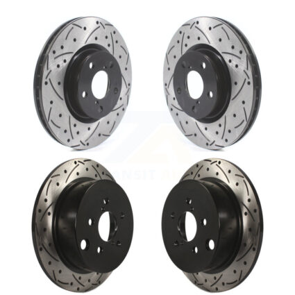 Front Rear Drilled Slot Brake Rotor Kit For Subaru Impreza With 276mm Diameter KD-100397