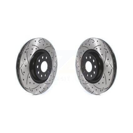 Front Drill Slot Brake Rotor Pair For Volkswagen Tiguan Jetta Audi Q3 GTI Golf R A3 Arteon KD-100404