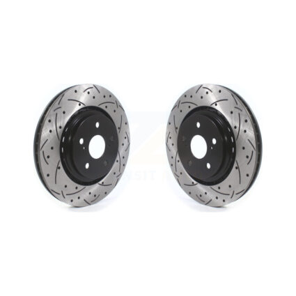 Front Drill Slot Brake Rotors Pair For Lexus Toyota RX350 Camry RX450h NX350h NX350 RX350L KD-100406