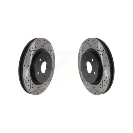 Front Drilled Slot Brake Rotors Pair For Toyota RAV4 Camry Corolla Cross Lexus Venza C-HR KD-100409
