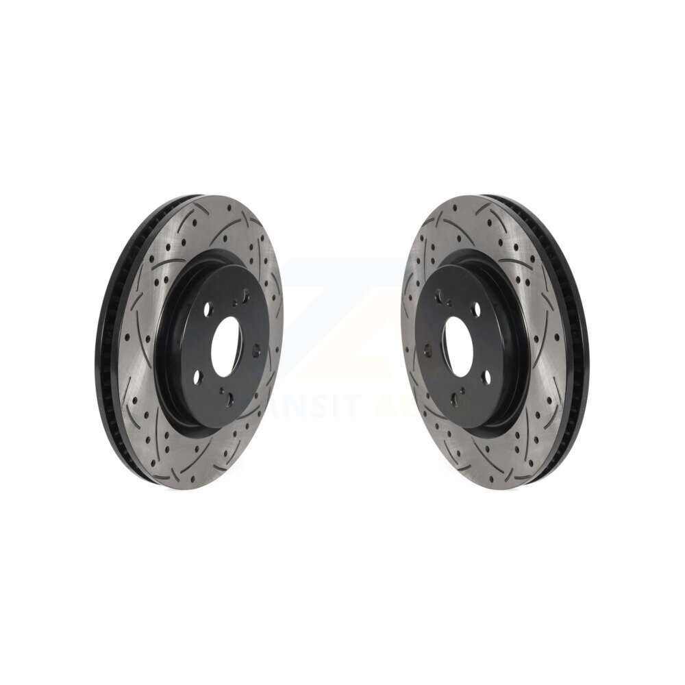 Front Drilled Slot Brake Rotors Pair For Toyota RAV4 Camry Corolla Cross Lexus Venza C-HR KD-100409