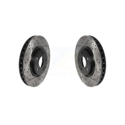 Front Drilled Slot Brake Rotors Pair For Mercedes-Benz GLA250 CLA250 B250 INFINITI QX30 B KD-100422