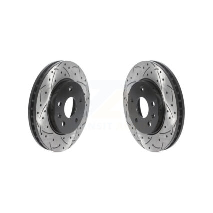 Front Drilled Slot Disc Brake Rotor Pair For Chevrolet Malibu Buick Regal LaCrosse Limited KD-100424