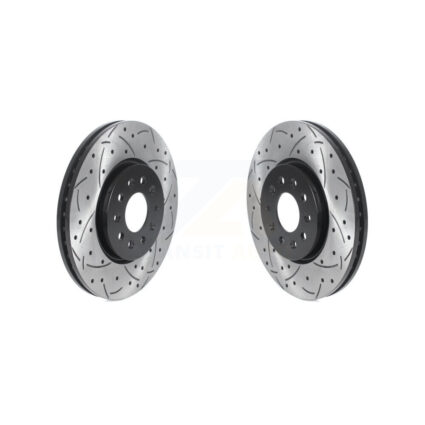 Front Drilled Slot Brake Rotor Pair For Chevrolet Equinox GMC Terrain Buick Envision Regal KD-100426