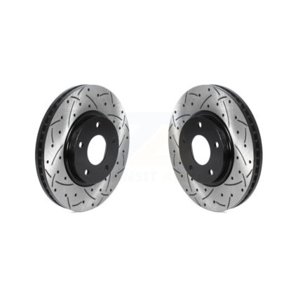 Front Coated Drilled Slotted Disc Brake Rotors Pair For Nissan Quest INFINITI Q45 M45 KD-100435