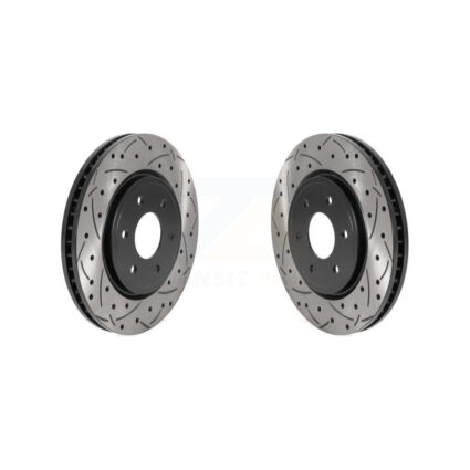 Front Drilled Slot Brake Rotors Pair For Nissan Frontier Pathfinder Xterra Suzuki Equator KD-100437