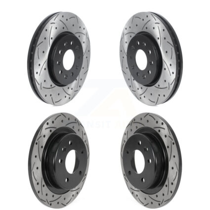 Front Rear Drilled Slot Brake Rotors Kit For Chevrolet Equinox GMC Terrain Buick Envision KD-100459
