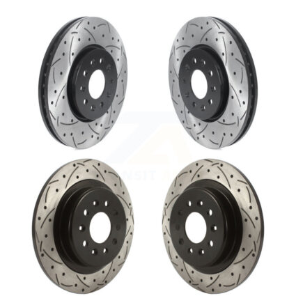 Front Rear Drilled Slot Brake Rotors Kit For Buick Envision With 315mm Diameter Rotor KD-100460