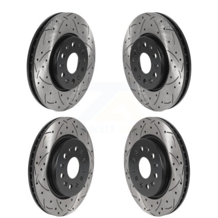 Front Rear Drill Slot Disc Brake Rotors Kit For Chevrolet Traverse GMC Acadia Blazer Buick KD-100462