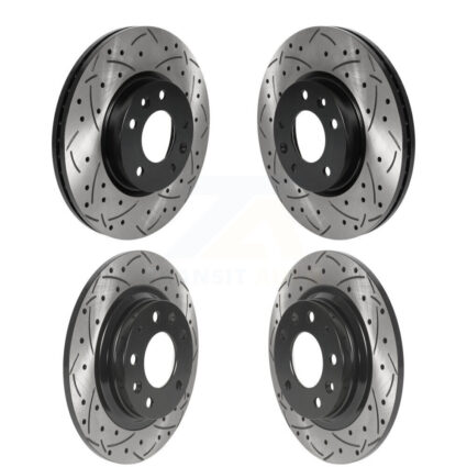 Front Rear Drilled Slot Brake Rotor Kit For Ford Fusion Mazda 6 Lincoln MKZ Zephyr Mercury KD-100463
