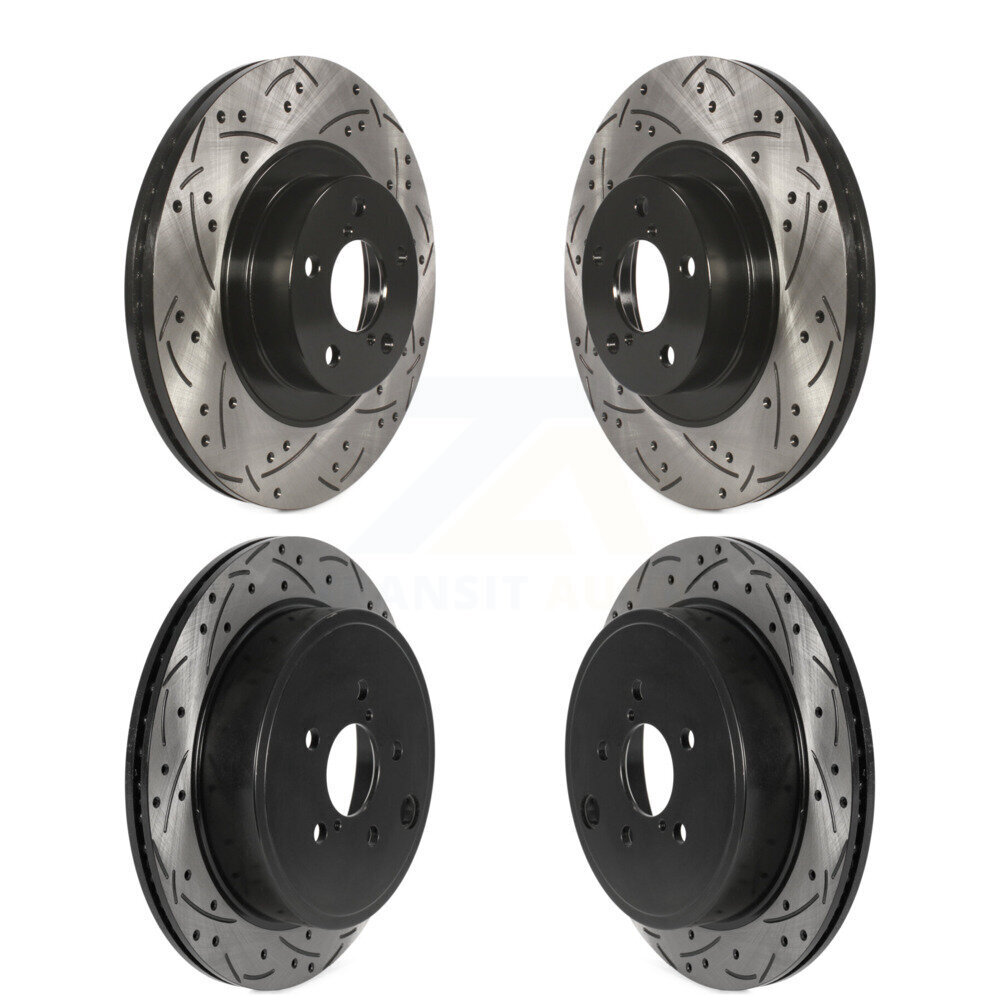 Front Rear Coated Drilled Slotted Disc Brake Rotors Kit For Subaru BRZ Toyota 86 GR86 KD-100472